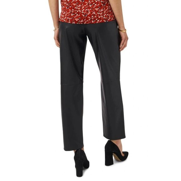 VINCE CAMUTO Straight Leg Black Faux Leather Pants - Size 8 - Picture 4 of 5